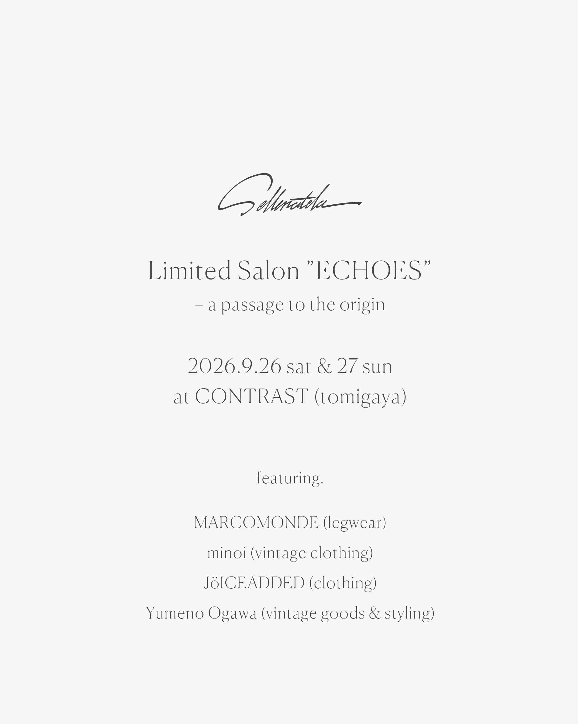 Limited Salon at 富ヶ谷 CONTRAST